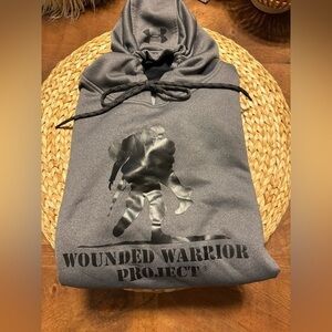 UEC Men’s Under Armour Sweatshirt M Gray Hoodie Wounded Warrior Project